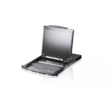 ATEN 19 colių LCD konsolė (USB - PS/2 VGA) su USB išoriniu prievadu (dvejopas bėgis)