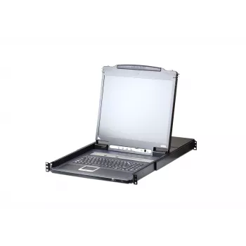 Rack konsolė ATEN CL5800N 19 colių (48,3 cm) LCD 1280x1024 VGA USB/PS2 klaviatūra ir pelė 1U Metal Black