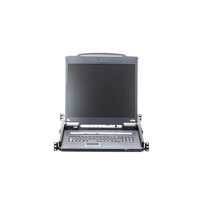 Rack konsolė ATEN CL5800N 19 colių (48,3 cm) LCD 1280x1024 VGA USB/PS2 klaviatūra ir pelė 1U Metal Black