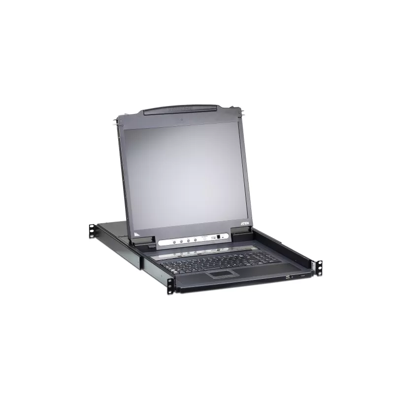 Rack konsolė ATEN CL5800N 19 colių (48,3 cm) LCD 1280x1024 VGA USB/PS2 klaviatūra ir pelė 1U Metal Black