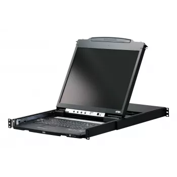Stovo konsolė 19 colių ATEN CL5800N LCD 48,3 cm 1280x1024 VGA USB/PS/2 klaviatūra vokiečių/šveicarų 1U metalas