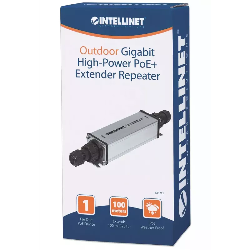 Lauko Gigabit PoE+ plėtiklis Intellinet 561211