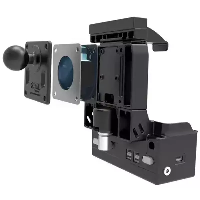 RAM Mounts Shock Buster adapteris RAM-SHOCK-75U 75 mm VESA skylių raštas juodas
