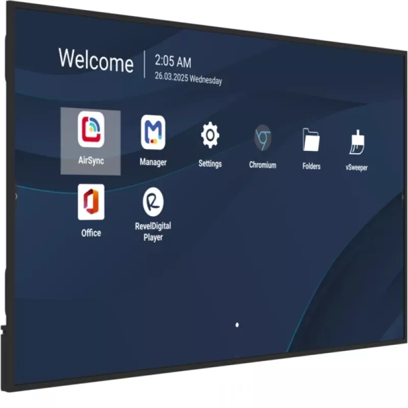 Profesionalus komercinis ekranas VIEWSONIC 75 colių 4K (3840×2160), LCD, 500 cd/m², Android 14, 24/7, VESA