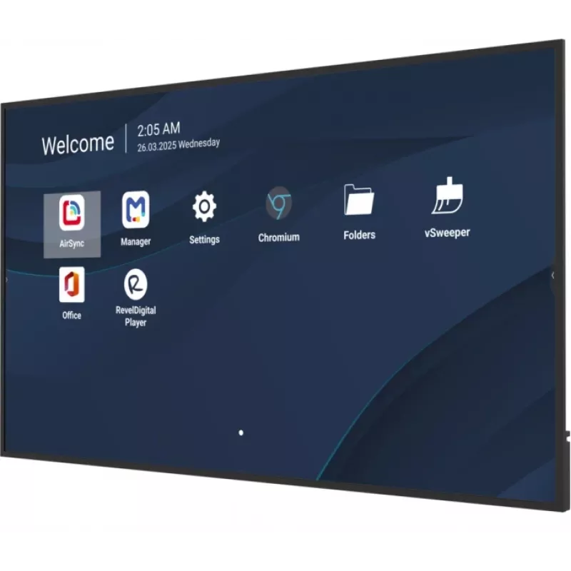 Profesionalus komercinis ekranas VIEWSONIC 75 colių 4K (3840×2160), LCD, 500 cd/m², Android 14, 24/7, VESA