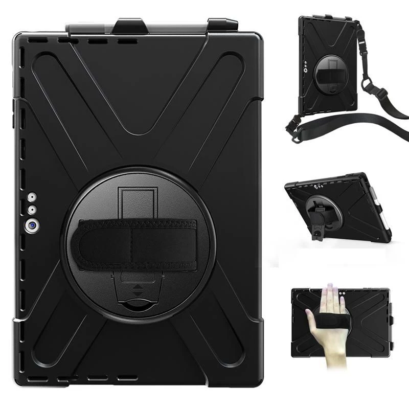 Cover eSTUFF AUSTIN Defender dėklas, skirtas Microsoft Surface Pro 7+/7/6/5/4, juodas