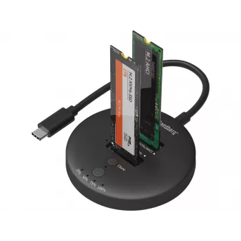Sandberg USB3.2 Cloner Dock for NVMe M.2 SSD, Juoda, 20 Gbit/s