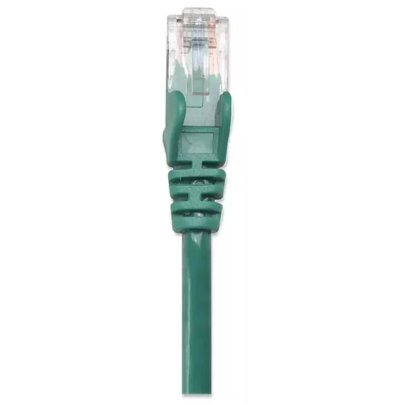 Intellinet tinklo komutacinis kabelis, 6 kat., 0,5 m, žalias, CCA, U/UTP, PVC, RJ45, paauksuoti kontaktai, neužsikabinanti apsauga, įvorė, garantija visam naudojimo laikui