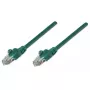 Intellinet tinklo komutacinis kabelis, 6 kat., 0,5 m, žalias, CCA, U/UTP, PVC, RJ45, paauksuoti kontaktai, neužsikabinanti apsauga, įvorė, garantija visam naudojimo laikui