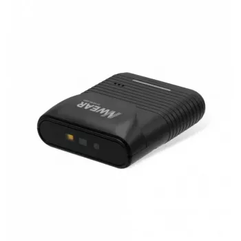 Nešiojamasis brūkšninių kodų skaitytuvas Newland WD2 — 1D/2D CMOS, Bluetooth ir USB, IP65, 80 m atstumas, įmontuota ličio jonų baterija, 43 g