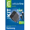 Cellularline Super Fast Charger Kit 25W - USB-C į USB-C - Samsung 25W super greito įkrovimo PD tinklo įkroviklis su USB-C į USB-C kabeliu