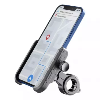 Pasyvus laikiklis Cellularline Rider Steel Universal mobiliesiems telefonams, juoda