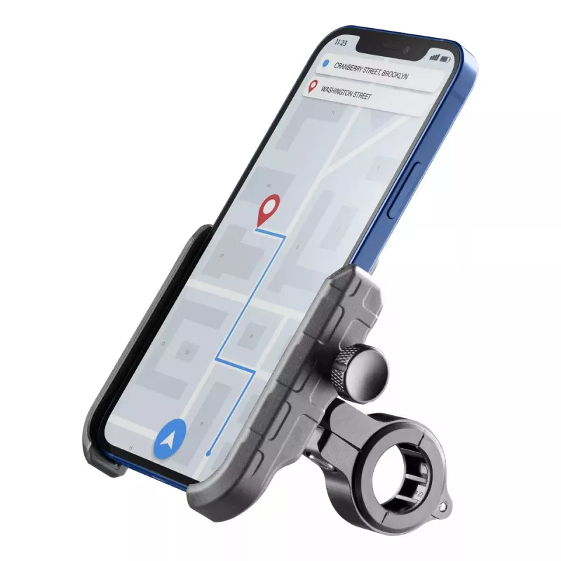 Pasyvus laikiklis Cellularline Rider Steel Universal mobiliesiems telefonams, juoda