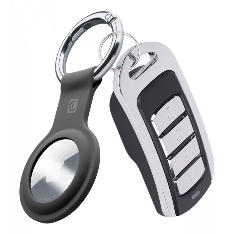 Cellularline Key Ring - AirTag silikoninis dėklas su kabliuku, skirtas AirTag