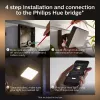 Išmanus lauko sieninis šviestuvas Philips Hue White Welcome Floodlight, 20,5 W LED, 220–240 V įėjimas, 24 V lemputė, juodas, 160×220×153 mm