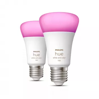 Philips Hue White and colour ambience A60 – E27 išmanioji lemputė – 1100 (2 vnt. pakuotė)