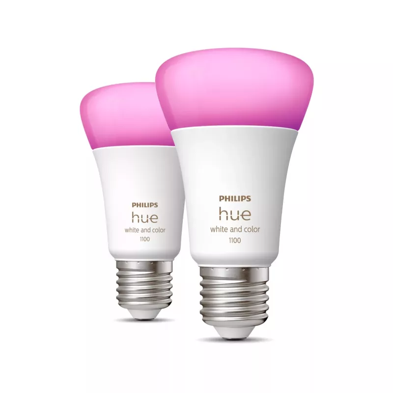 Philips Hue White and colour ambience A60 – E27 išmanioji lemputė – 1100 (2 vnt. pakuotė)