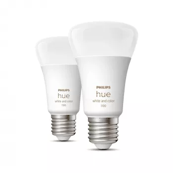 Philips Hue White and colour ambience A60 – E27 išmanioji lemputė – 1100 (2 vnt. pakuotė)