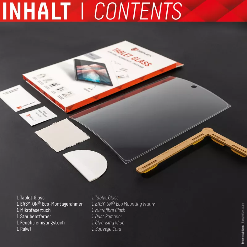 Displex Tablet Glass (9H), skirtas Apple iPad (7./8./9. kart.)/Air (3. kart.), Eco montavimo rėmelis, nedūžtantis, itin plonas, nematomas