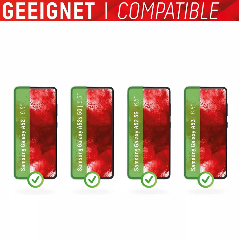 “Displex Smart Glass (9H)” Samsung Galaxy A52/A52(s) 5G/A53 5G, montavimo lipdukas, nedūžtantis, itin plonas, nematomas