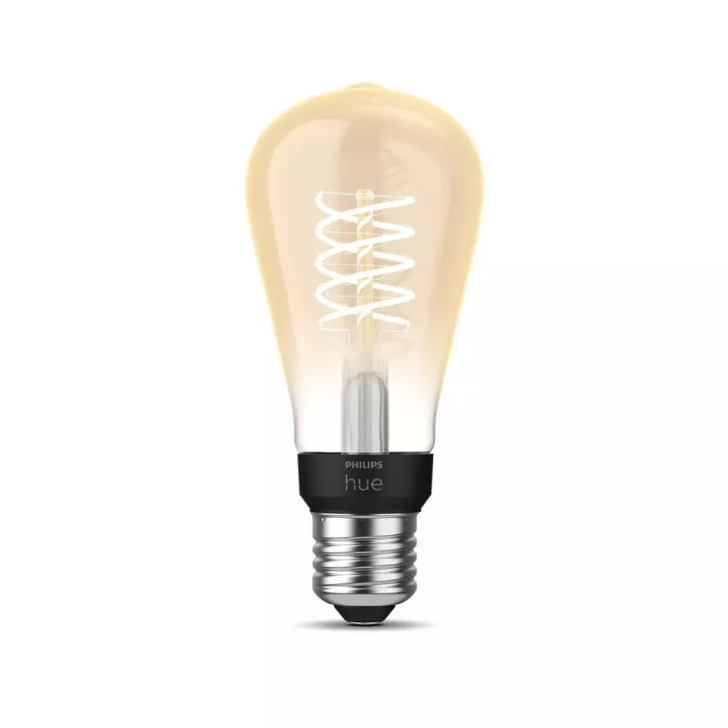 Išmanioji lemputė Philips ST64 Edison E27 Bluetooth/Zigbee, 7 W, permatoma, 60×135 mm