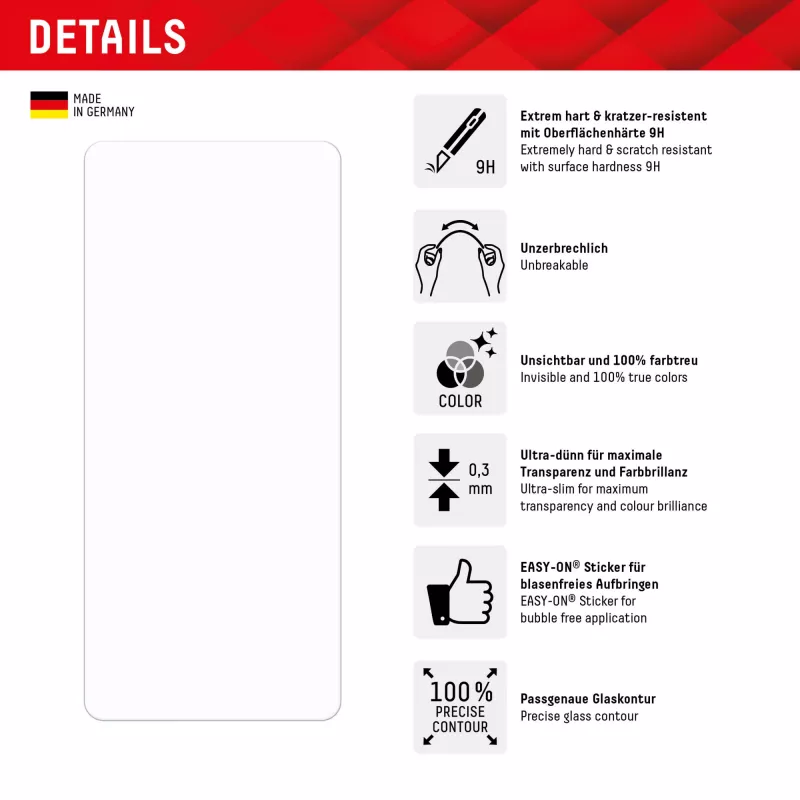 Displex Smart Glass (9H) Samsung Galaxy A54 5G, montavimo lipdukas, nedūžtantis