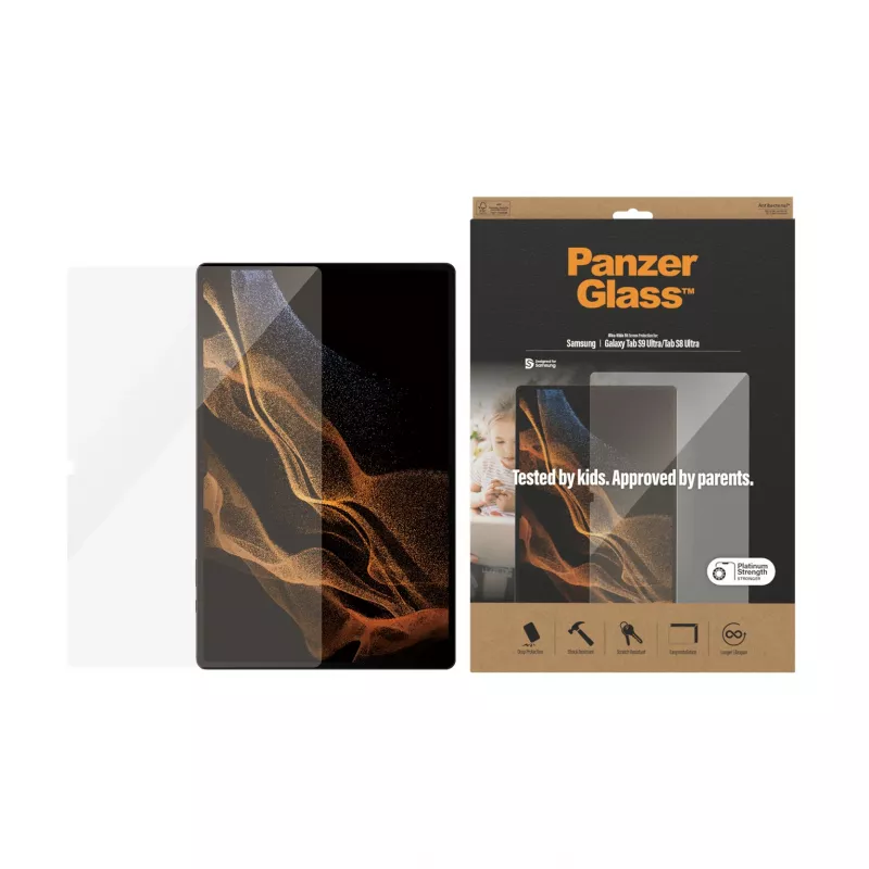 PanzerGlass ® Ekrano apsauga Samsung Galaxy Tab S8 Ultra | S9 Ultra | Itin platus pritaikymas
