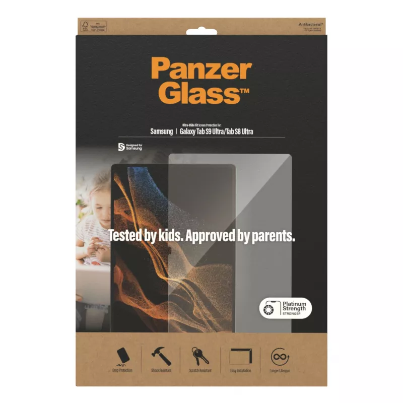 PanzerGlass ® Ekrano apsauga Samsung Galaxy Tab S8 Ultra | S9 Ultra | Itin platus pritaikymas