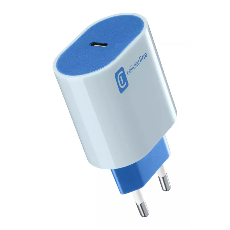 Cellularline USB-C įkroviklis #Stylecolor - Universalus spalvingas 20W tinklo įkroviklis