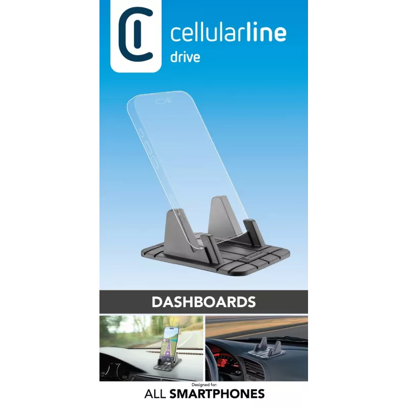 Cellularline Dash Pad Pro – universalus prietaisų laikiklis automobilio prietaisų skydeliui