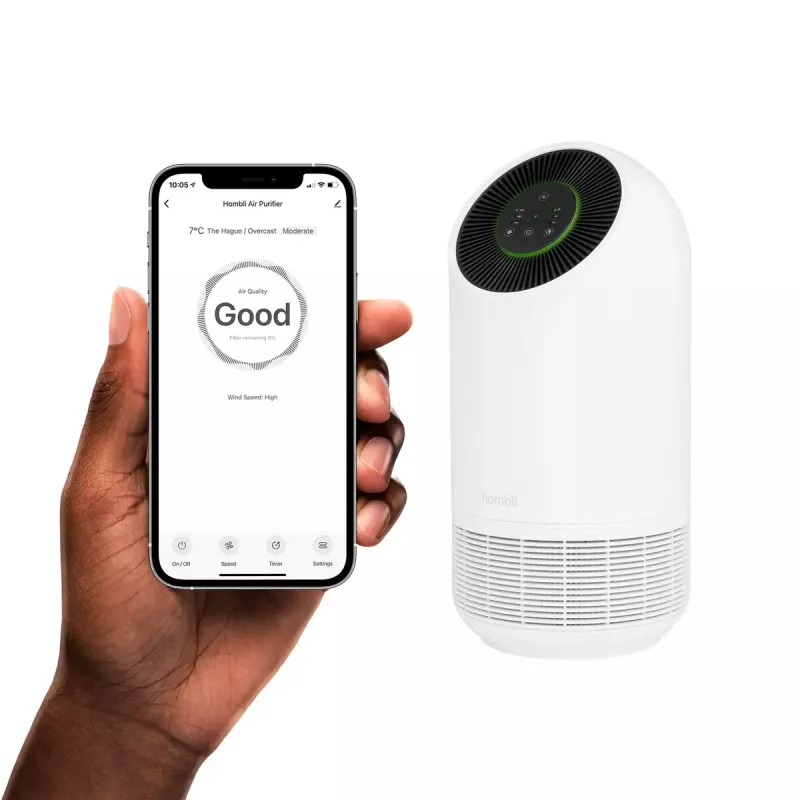 Oro valytuvas Hombli Smart Air Purifier, Avanca International BV, triukšmo lygis 30 dB, baltos ir juodos spalvos