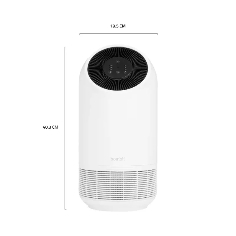 Oro valytuvas Hombli Smart Air Purifier, Avanca International BV, triukšmo lygis 30 dB, baltos ir juodos spalvos