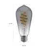 Išmanioji lemputė Avanca International BV Hombli HBEB-0211, Wi‑Fi, 5,5 W, pilka, A19 (6,1×14,2 cm)