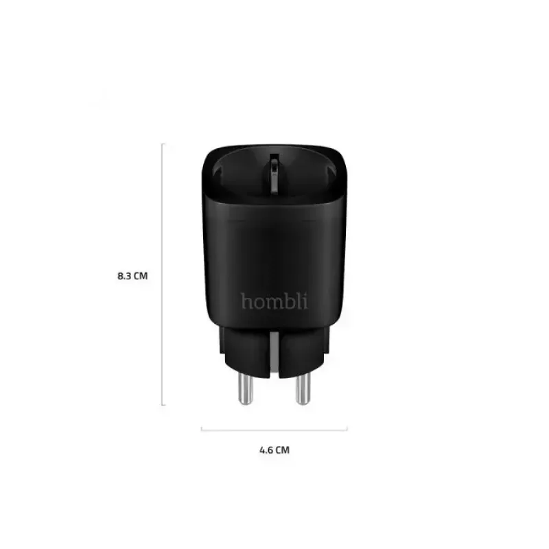 Išmanusis kištukinis lizdas Avanca International BV Hombli Smart Socket EU Juoda — Wi‑Fi, 220–250V, 3,68kW, patalpose, plastikinis
