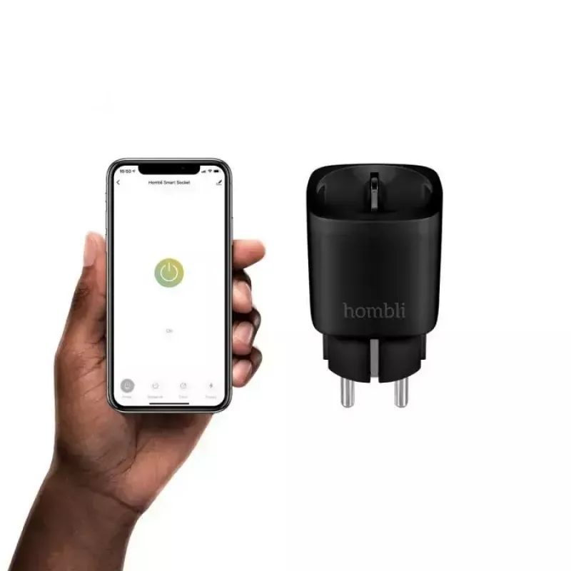Išmanusis kištukinis lizdas Avanca International BV Hombli Smart Socket EU Juoda — Wi‑Fi, 220–250V, 3,68kW, patalpose, plastikinis