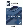 Dėklas Cellularline Sensation+ iPhone 15 Mėlynas Vienos spalvos