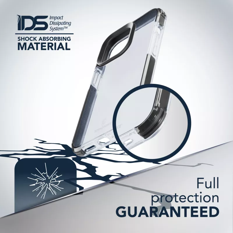 Dėklas Cellularline Tetra Force Strong Guard iPhone 15 Pro juodas