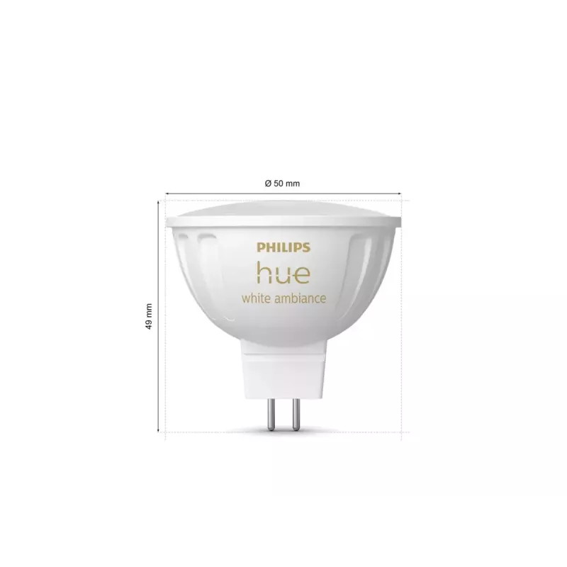 Išmanaus apšvietimo prožektorius Philips Hue White ambience MR16, GU53, 5,1 W, Bluetooth/Zigbee