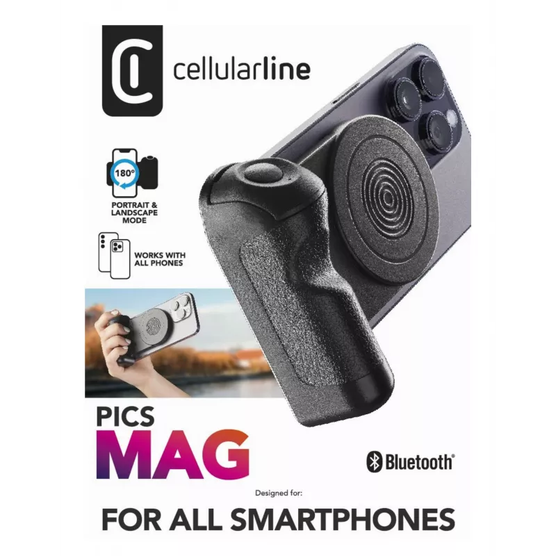Cellularline Pics Mag Bluetooth magnetinis laikiklis nuotraukoms daryti išmaniuoju telefonu