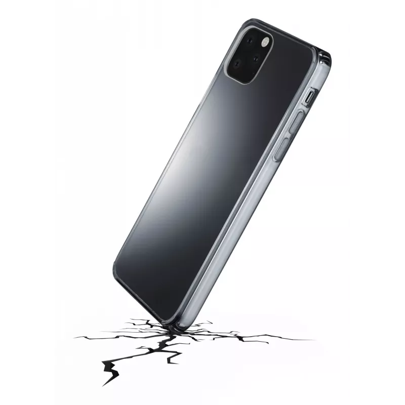 Cellularline Clear Protect - iPhone 12/12 Pro kietas dėklas su guminiais kraštais