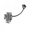 Sourcing Cellularline Hug Flexi XL universalus pasyvus laikiklis su siurbimo taurele mobiliesiems telefonams, juoda/pilka