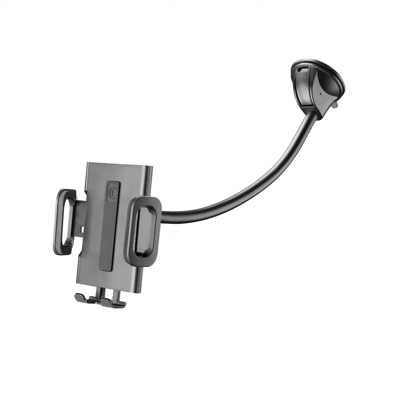 Sourcing Cellularline Hug Flexi XL universalus pasyvus laikiklis su siurbimo taurele mobiliesiems telefonams, juoda/pilka