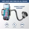 Sourcing Cellularline Hug Flexi XL universalus pasyvus laikiklis su siurbimo taurele mobiliesiems telefonams, juoda/pilka