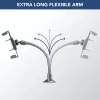 Sourcing Cellularline Hug Flexi XL universalus pasyvus laikiklis su siurbimo taurele mobiliesiems telefonams, juoda/pilka