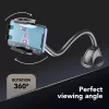 Sourcing Cellularline Hug Flexi XL universalus pasyvus laikiklis su siurbimo taurele mobiliesiems telefonams, juoda/pilka