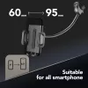 Sourcing Cellularline Hug Flexi XL universalus pasyvus laikiklis su siurbimo taurele mobiliesiems telefonams, juoda/pilka