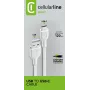 Maitinimo laidas Cellularline 120cm USB-C USB A vyriškas Baltas
