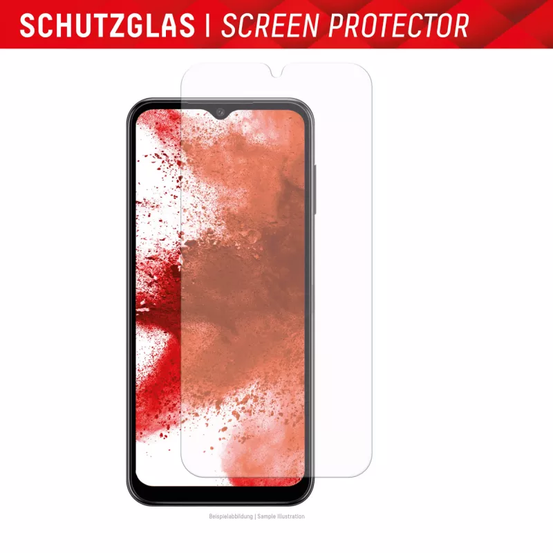Displex ekrano apsauga (10H), skirta Samsung A15/A15 5G, su EASY-ON® Eco montavimo rėmeliu, atspari įbrėžimams