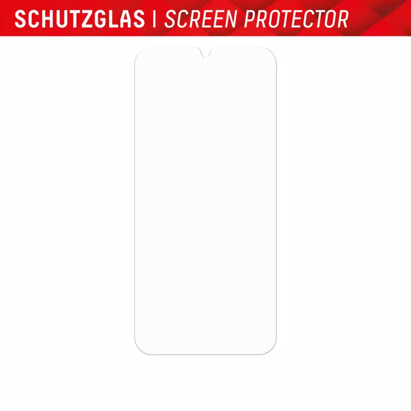 Displex ekrano apsauga (10H), skirta Samsung A15/A15 5G, su EASY-ON® Eco montavimo rėmeliu, atspari įbrėžimams