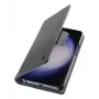 Knyginis dėklas Sourcing Book Galaxy S24 – dirbtinė oda, kortelės kišenė, magnetinis užsegimas, stovo funkcija, juodas, 6,2 col.